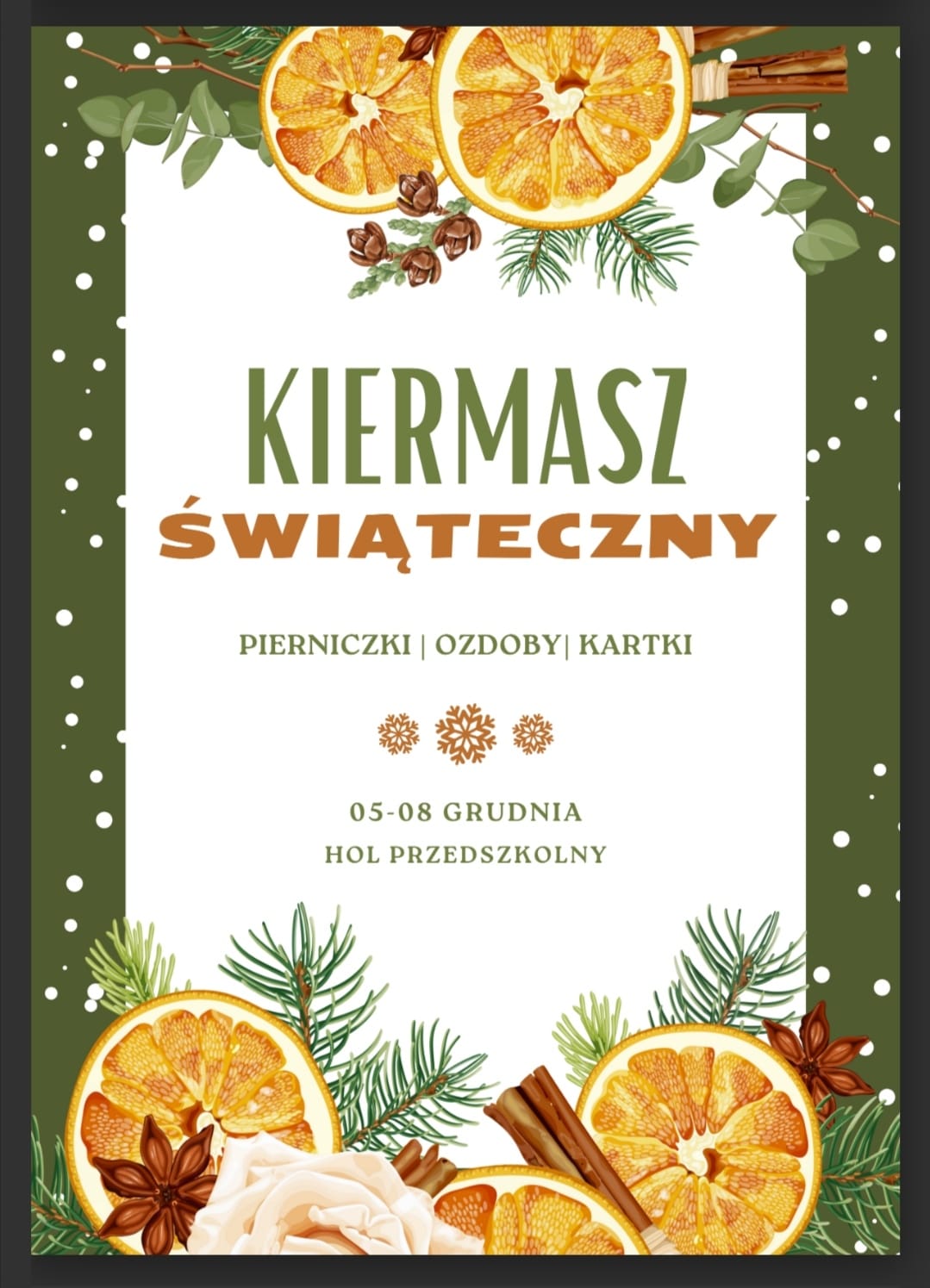 W przyszłym tygodniu zapraszamy na KIERMASZ ŚWIĄTECZNY :)